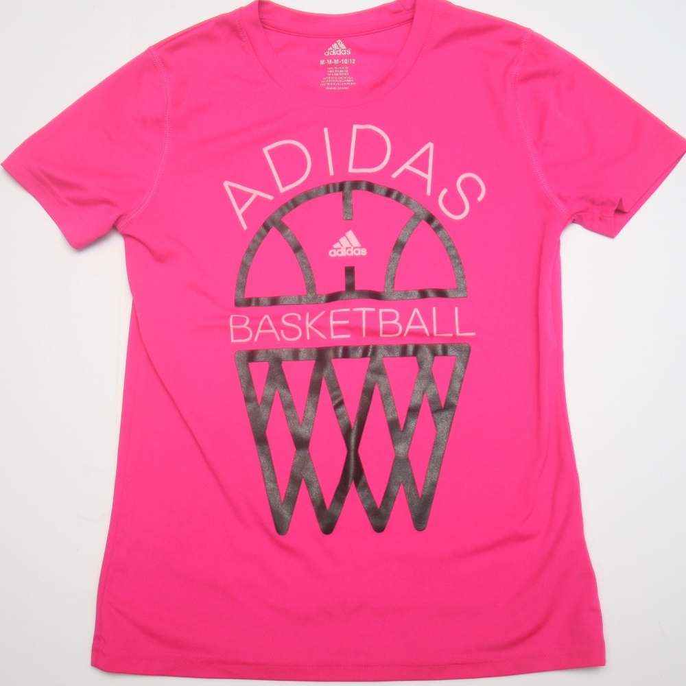 Girls Adidas Basketball Tee Size M 10 12